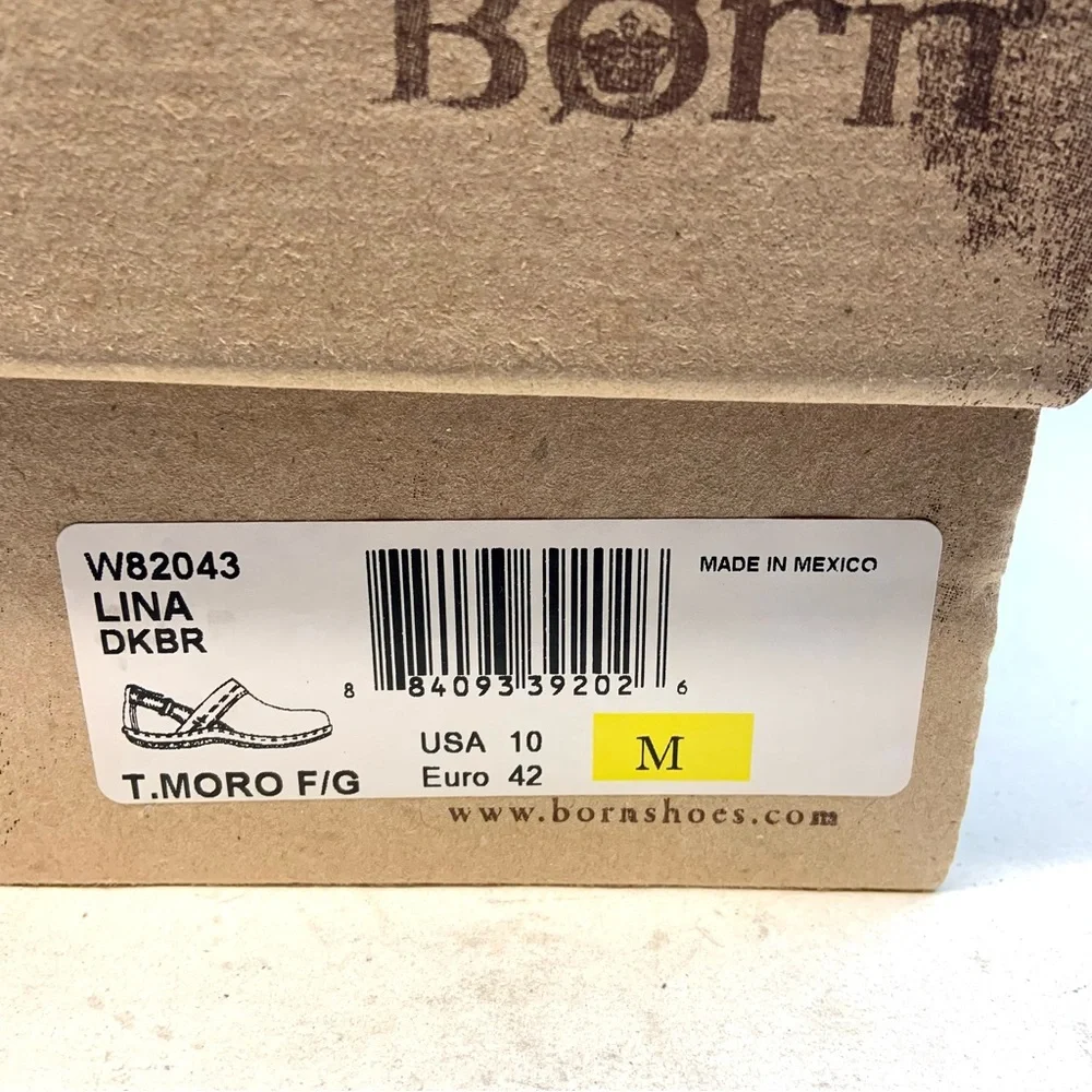 Born NIB NEW Dark Brown Leather Adjustable Lina W82043 Loafers, size 10 EU 42 - Picture 13 of 13